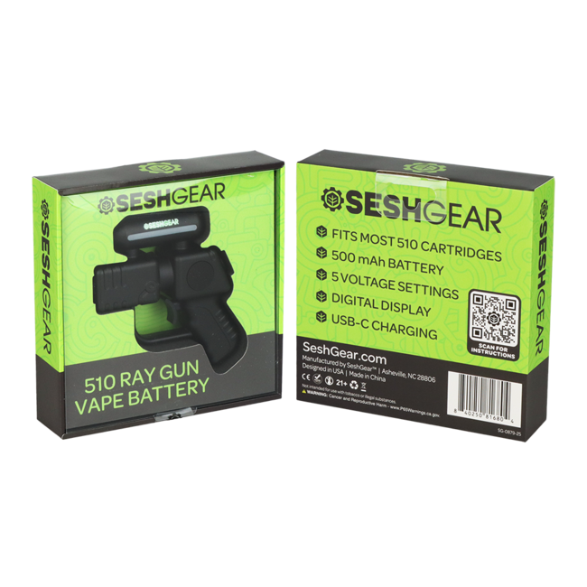 SESHGEAR SESHGEAR 510 RAY GUN VARIABLE VOLTAGE VAPORIZER -V1218