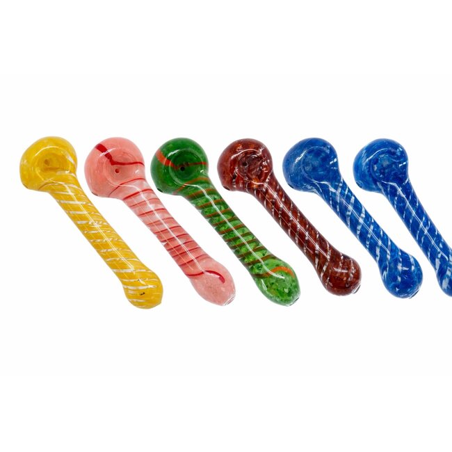 5.5'' CANDY CANE GLASS PIPE