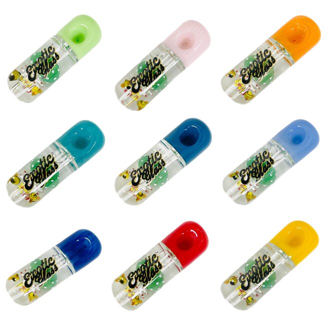 EXOTIC 4'' MUSHROOM GLYCERIN PIPE C139