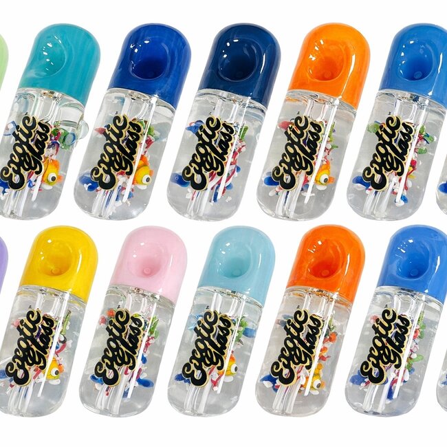 EXOTIC 4'' FISH GLYCERIN PIPE CS140