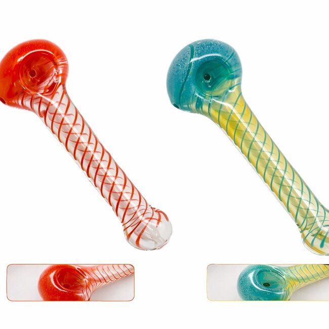 5.5'' SIMPLE TWIST UP GLASS SPOON PIPE