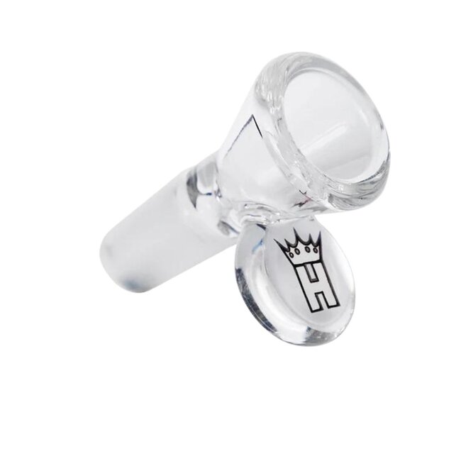 HOSS GLASS 14MM CONE BOWL W/COLORED TAB-YX12P