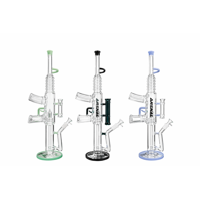 ARSENAL ARSENAL LONG PISTON GLASS BONG-MD-NB-MB1528