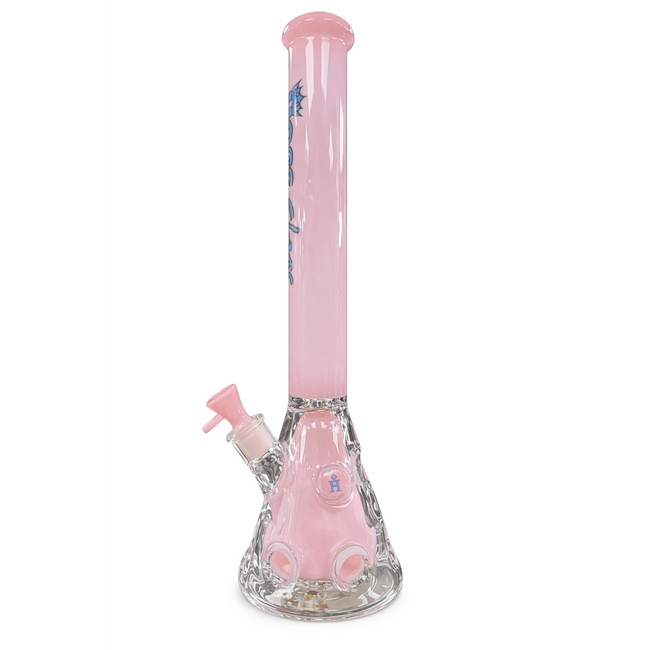 HOSS GLASS 18'' HOSS GLASS HOLEY BEAKER WITH COLORED TOP AND INNER SECTION-H150