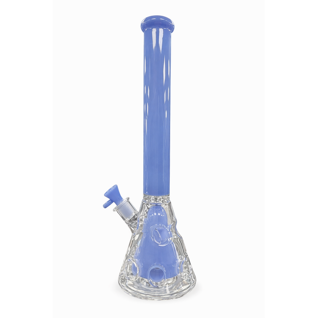 HOSS GLASS 18'' HOSS GLASS HOLEY BEAKER WITH COLORED TOP AND INNER SECTION-H150
