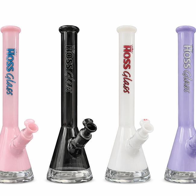 HOSS GLASS 16'' HOSS GLASS COLORED BEAKER W/WINDOW BASE  -H069