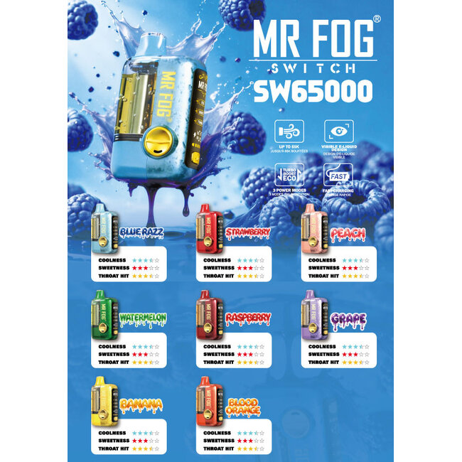 MR FOG MR FOG SWITCH SW65000 PUFFS  DISPOSABLE