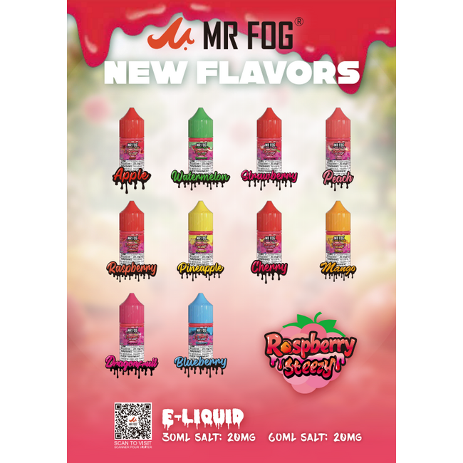 MR FOG MR FOG JUICE  RASPBERRY STEEZY SALT NIC