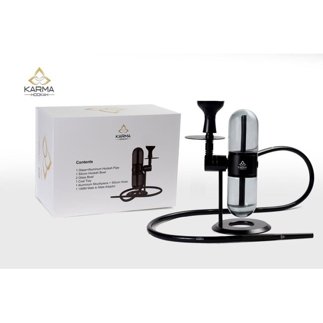 KARMA KARMA ANTARES GLASS ALUMINUM HOOKAH-KH-AHS