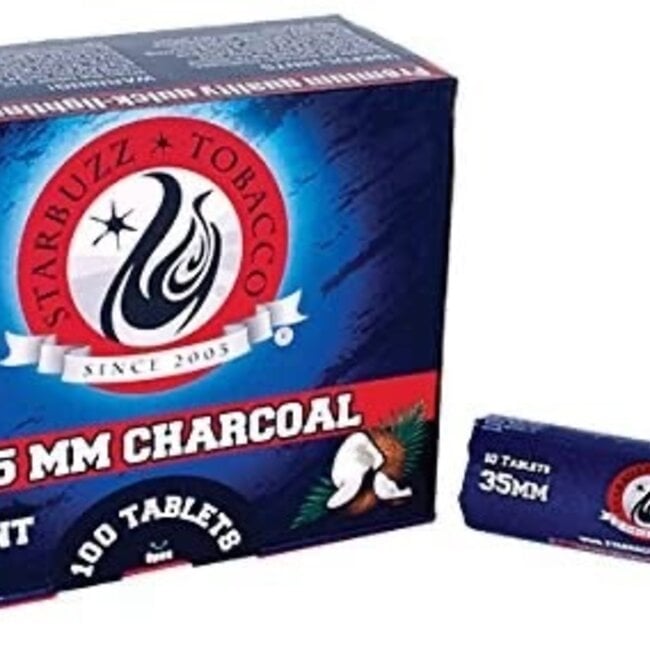 STARBUZZ STARBUZZ INSTANT 35MM LIGHT COCONUT CHARCOAL TABLETS - 100CT DISPLAY