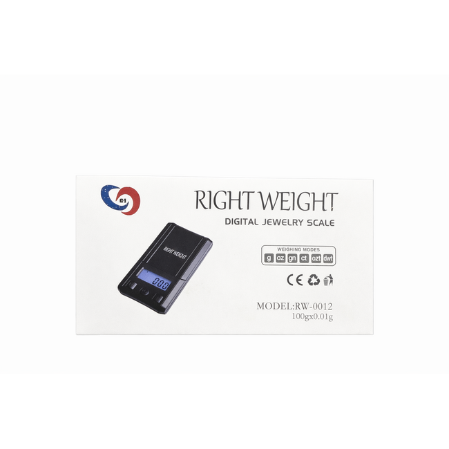 RIGHT WEIGHT RIGHT WEIGHT DIGITAL SCALE-100Gx0.01G(RAW-0012)