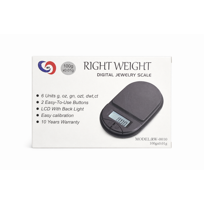 RIGHT WEIGHT RIGHT WEIGHT DIGITAL SCALE-100Gx0.01G(RAW-0010)