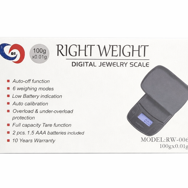 RIGHT WEIGHT RIGHT WEIGHT DIGITAL SCALE-100Gx0.01G(RW-006)