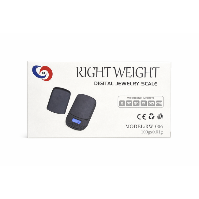 RIGHT WEIGHT RIGHT WEIGHT DIGITAL SCALE-100Gx0.01G(RW-006)