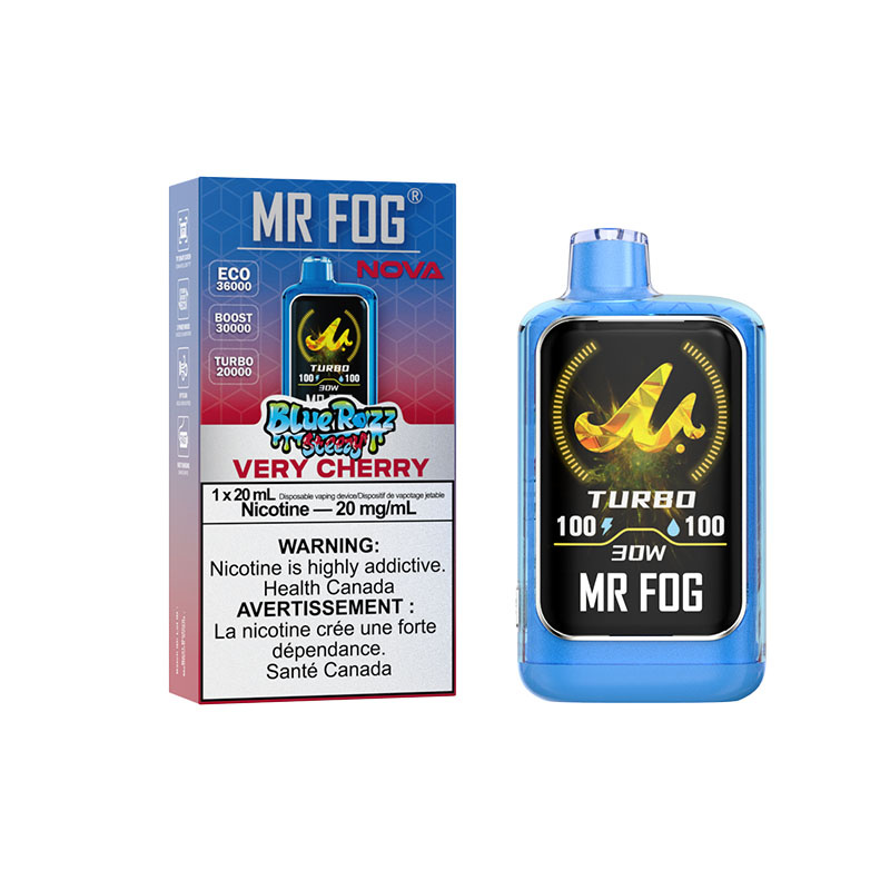 mr fog nova sour lemon blue razz ice Shop Blue Razz Steezy Triple Mango Mr Fog NOVA 36K Disposable main image 0