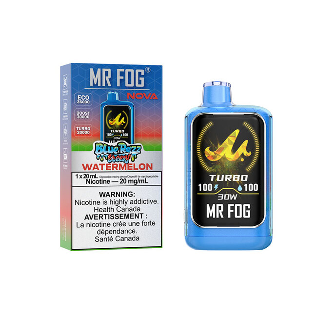 MR FOG MR FOG NOVA BLUE RAZZ STEEZY 36K DISPOSABLE