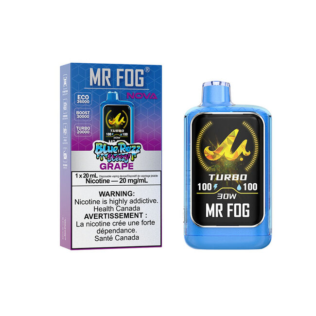 MR FOG MR FOG NOVA BLUE RAZZ STEEZY 36K DISPOSABLE