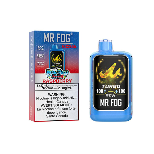 MR FOG MR FOG NOVA BLUE RAZZ STEEZY 36K DISPOSABLE