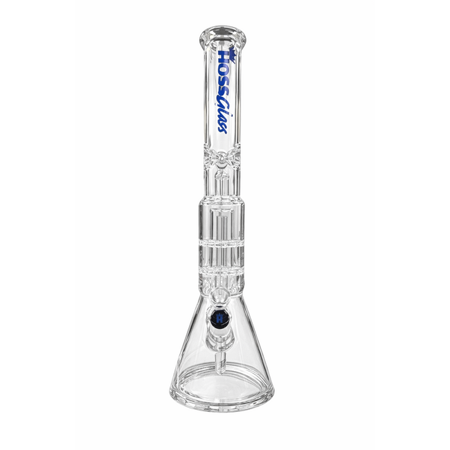 HOSS GLASS 20'' HOSS GLASS DOUBLE DISK PERCOLATOR BEAKER-YN1012