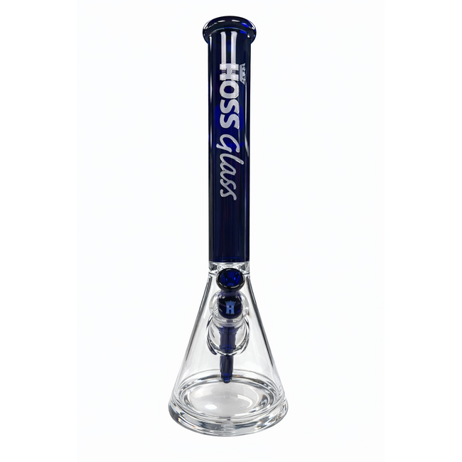 HOSS GLASS 18'' HOSS GLASS THICK  BEAKER W/COLORED TOP-H151