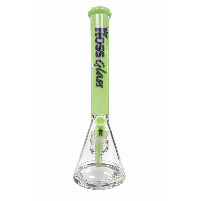 HOSS GLASS 18'' HOSS GLASS THICK  BEAKER W/COLORED TOP-H151