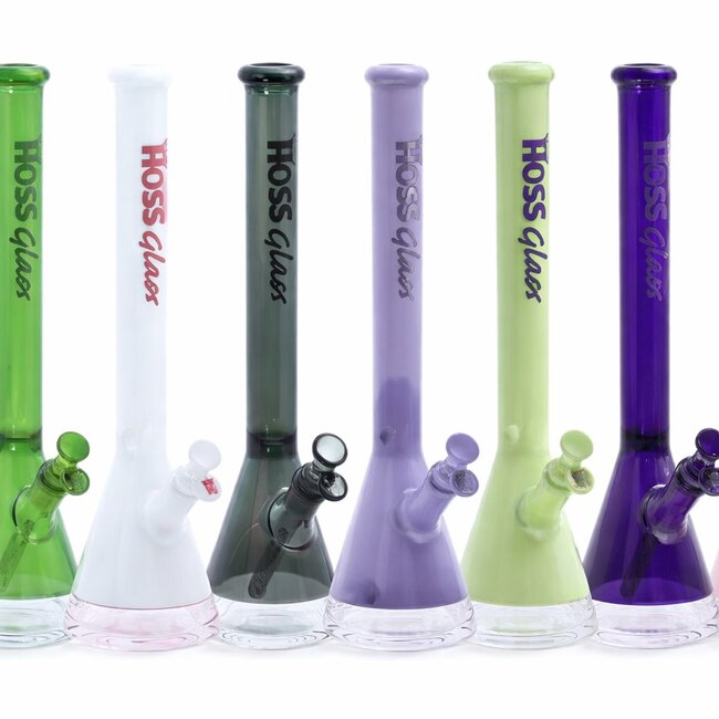 HOSS GLASS 18'' HOSS GLASS  COLORED BEAKER W/WINDOW BASE-H067