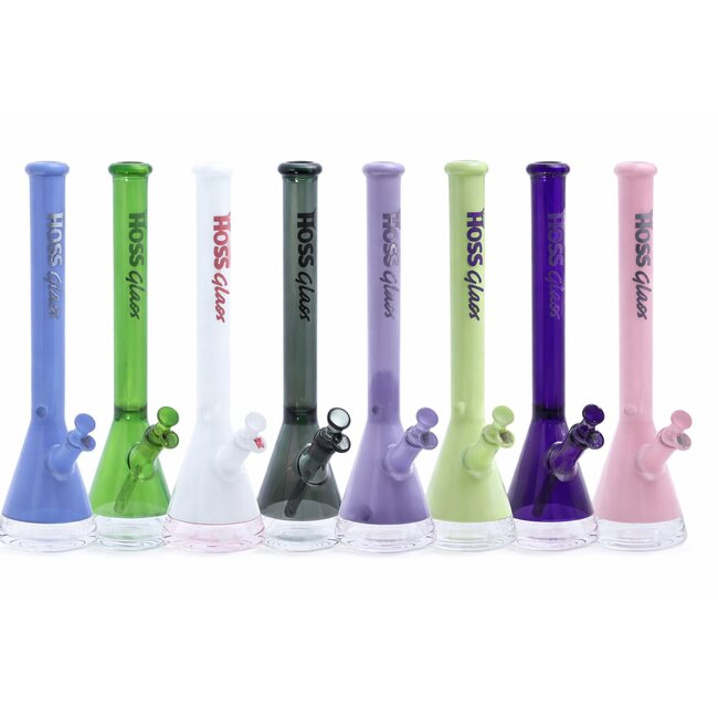 HOSS GLASS 18'' HOSS GLASS  COLORED BEAKER W/WINDOW BASE-H067