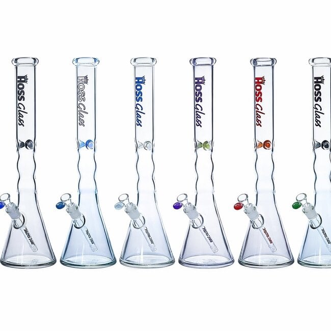 HOSS GLASS 18'' 5MM HOSE GLASS PINCHED BEAKER-Y042A5