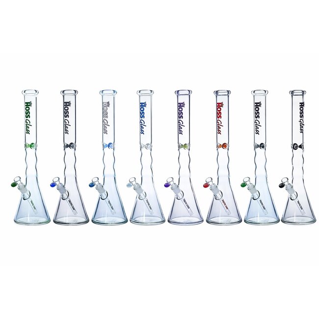 HOSS GLASS 18'' 5MM HOSE GLASS PINCHED BEAKER-Y042A5