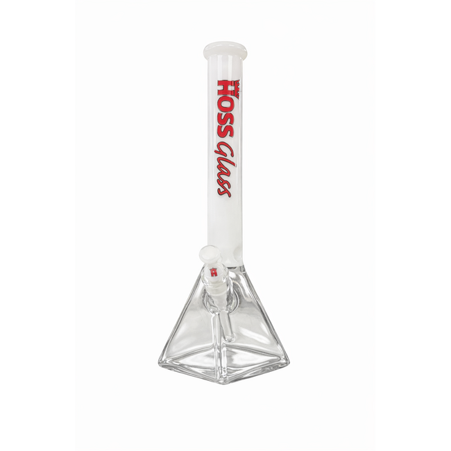 HOSS GLASS 18'' HOSS GLASS PYRAMID BEAKER HALF COLORED-H056