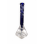 HOSS GLASS 18'' HOSS GLASS PYRAMID BEAKER HALF COLORED-H056
