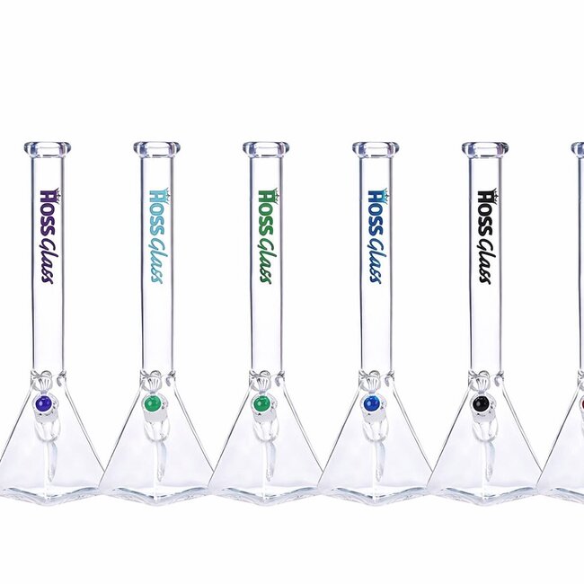 HOSS GLASS 18'' HOSS GLASS PYRAMID BASE BEAKER-H055