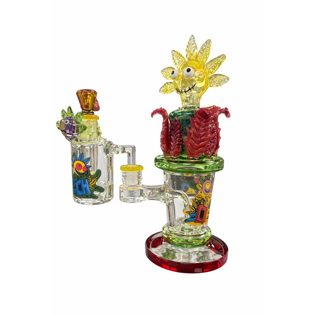 CHEECH GLASS 11.5'' SUNFLOWER ORANGE DAB RIG-CHE-327