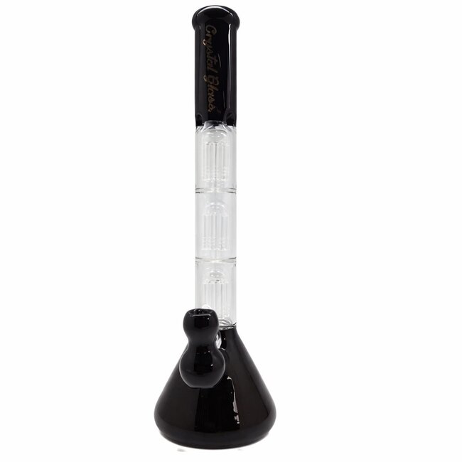 CRYSTAL GLASS 20'' TRIPLE 8 ARM TREE PERC WATER PIPE C3006