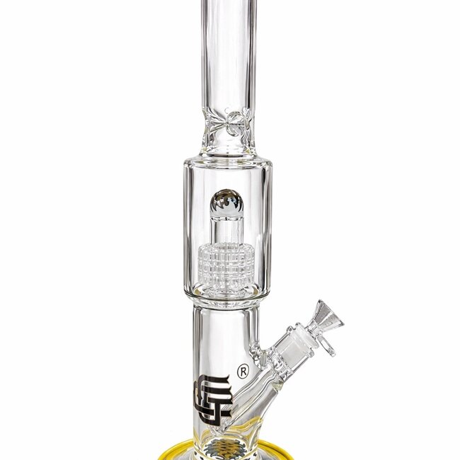 CRYSTAL GLASS 15'' MATRIX PERC GLASS BONG-C4039