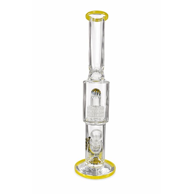 CRYSTAL GLASS 15'' MATRIX PERC GLASS BONG-C4039