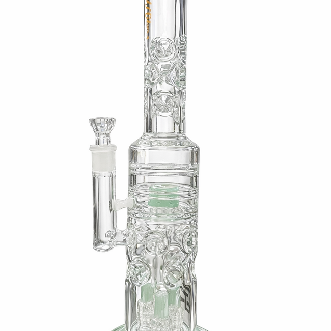 CRYSTAL GLASS 20'' DONUT PERC WATER BONG