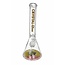 CRYSTAL GLASS 16'' MATCHING DOWNSTEM BEAKER BONG C4102