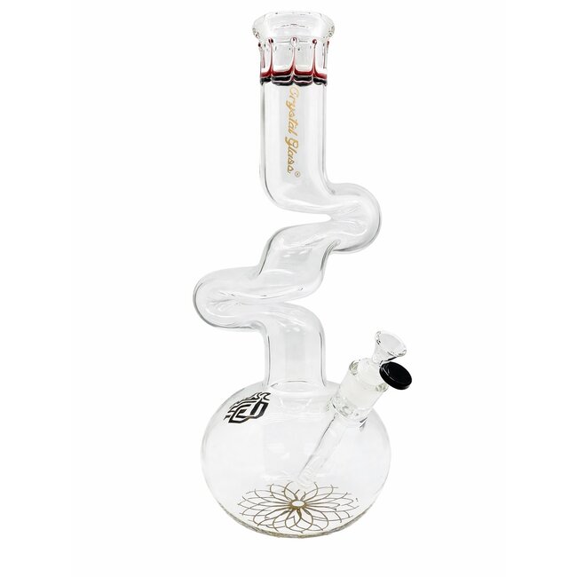CRYSTAL GLASS 16'' ROUND BASE ZONG BONG C2665