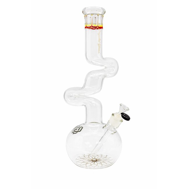 CRYSTAL GLASS 16'' ROUND BASE ZONG BONG C2665