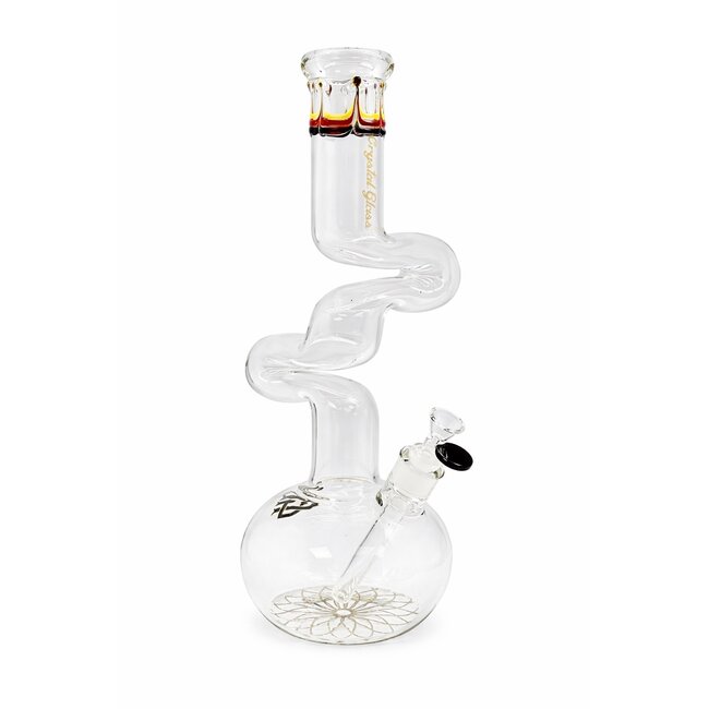 CRYSTAL GLASS 16'' ROUND BASE ZONG BONG C2665