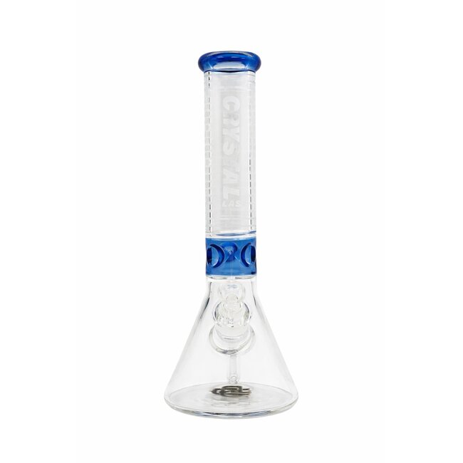CRYSTAL GLASS 14'' BEAKER MANDALA BONG C1524