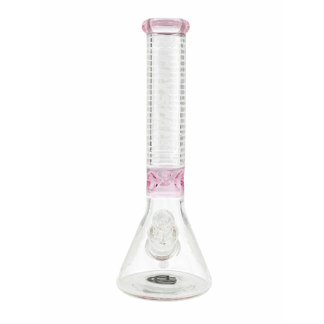 CRYSTAL GLASS 14'' BEAKER MANDALA BONG C1524