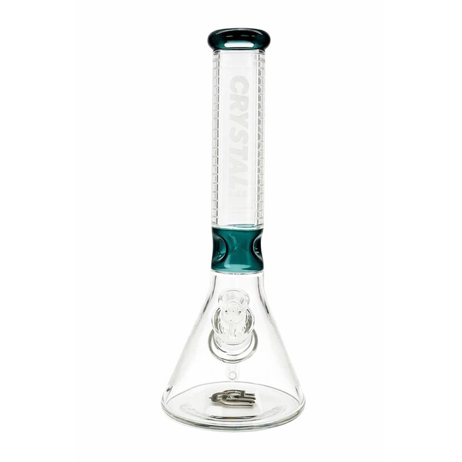 CRYSTAL GLASS 14'' BEAKER MANDALA BONG C1524