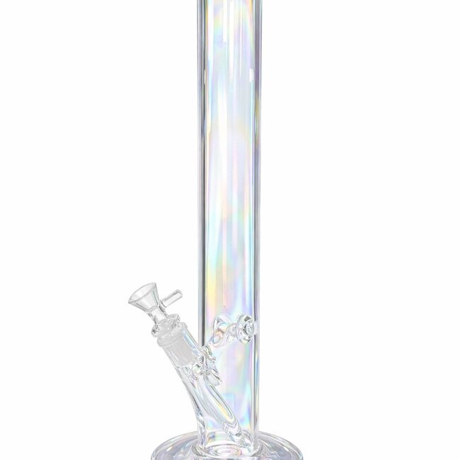 14 " METALLIC STRAIGHTS CLEAR  BONG