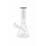9'' CLEAR GLASS COLOR HEAD ONE TONE BEAKER BONG C6299