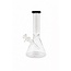 9'' CLEAR GLASS COLOR HEAD ONE TONE BEAKER BONG C6299