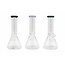 9'' CLEAR GLASS COLOR HEAD ONE TONE BEAKER BONG C6299