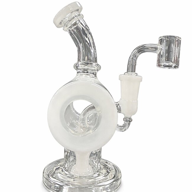 6.5'' WHITE ORBIT RECYCLER BONG