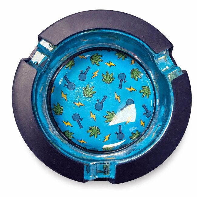 UGLY HOUSE GLASS ASHTRAY